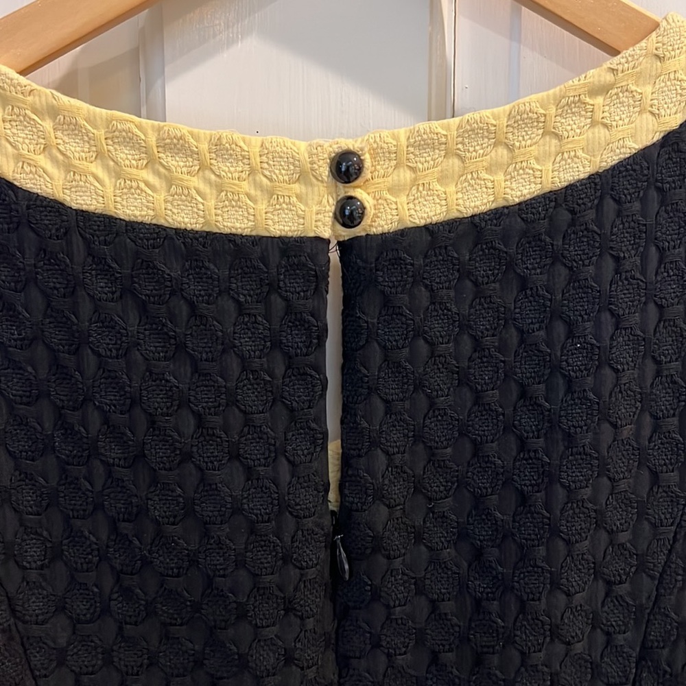 Vintage Milly of New York dress black yellow size 2 - Picture 5 of 6